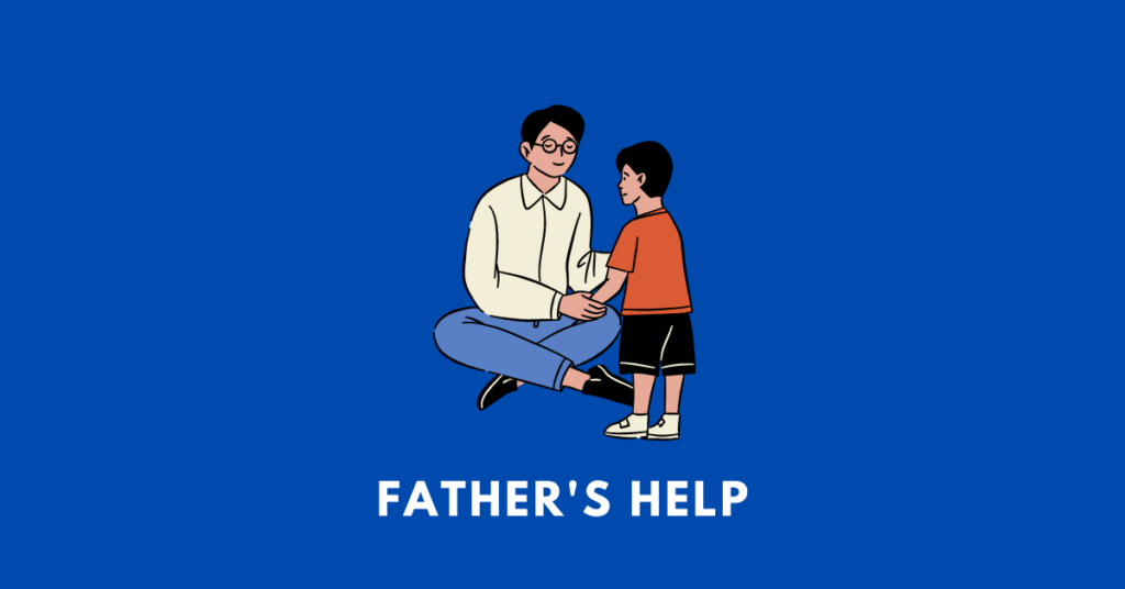 father and son, illustrating the story "father's help"