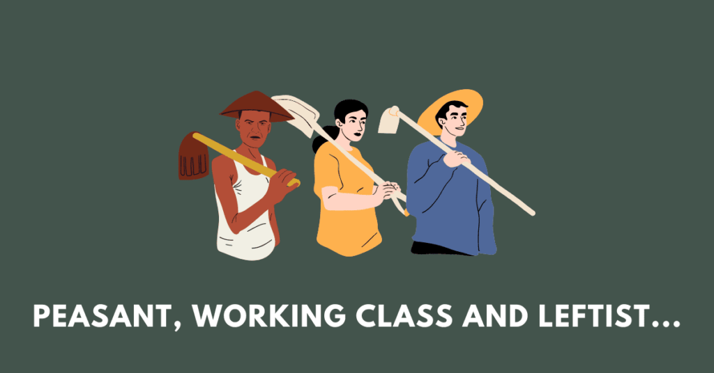 three peasants, illustrating the chapter Peasant, Working Class and Leftist Movements in the 20th Century India