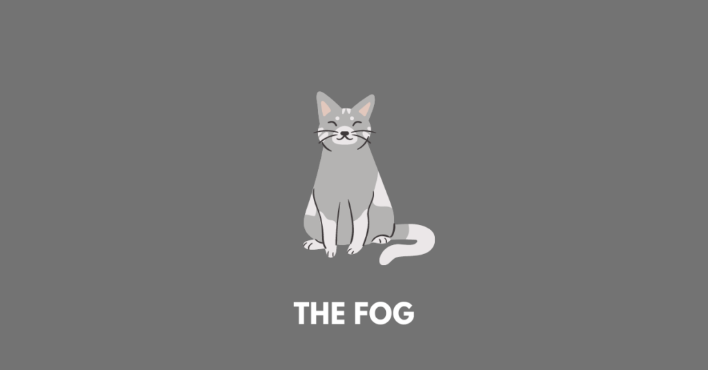 a cat illustrating the poem the fog
